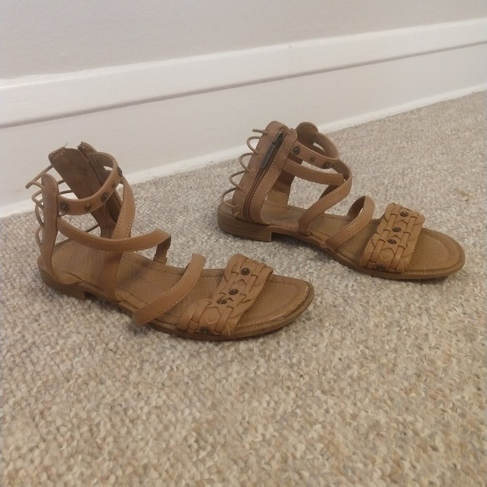 Strappy Tan Sandals